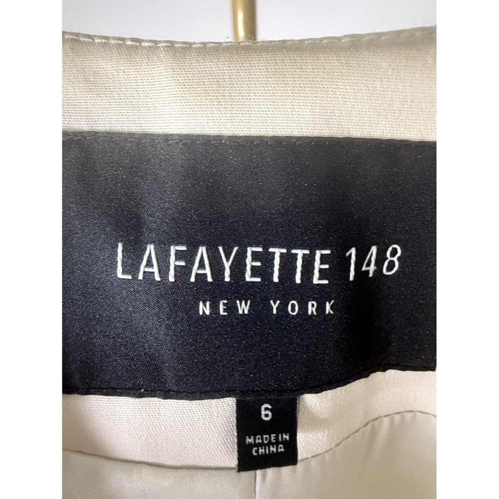 Lafayette 148 Textured Tweed Cropped Blazer Jacket Size 6 Quiet Luxury - Picture 12 of 13